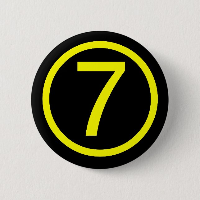 Chapa Redonda De 5 Cm 7 - número siete (Anverso)