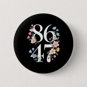 Chapa Redonda De 5 Cm 8647 Flor suave anti Trump Floral Boho Vintage