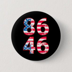 Chapa Redonda De 5 Cm 86 46 Anti Biden Pro Trump Patriótico