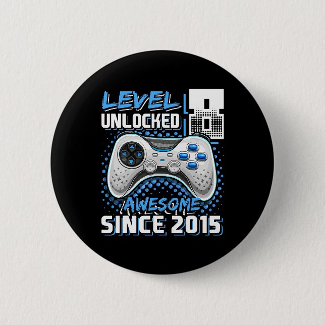 Chapa Redonda De 5 Cm 8 Desbloqueados Impresionante videojuego 2015 Octa (Anverso)