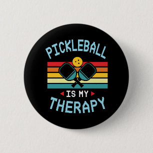 Chapa Redonda De 5 Cm 90El pellebol es mi terapia. Gracioso Pickleball P