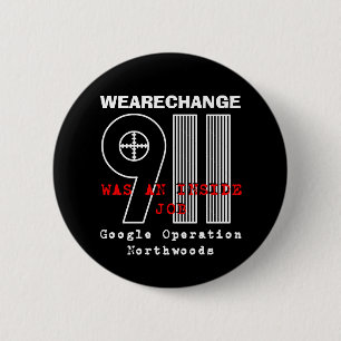 Chapa Redonda De 5 Cm 911 Northwoods, WEARECHANGE