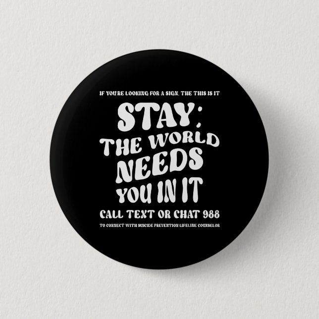 Chapa Redonda De 5 Cm 988 Suicide Prevention Awareness Broken Crayons St (Anverso)