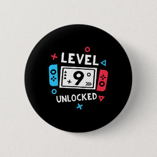 Chapa Redonda De 5 Cm 9.º videojuego desbloqueado de Nacimiento de Shirt