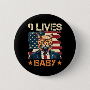 Chapa Redonda De 5 Cm 9 Vidas Por Trump 2024 Victoria Ganar Ganador Trum