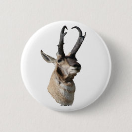 Chapa Redonda De 5 Cm A18 Pronghorn Antelope Head
