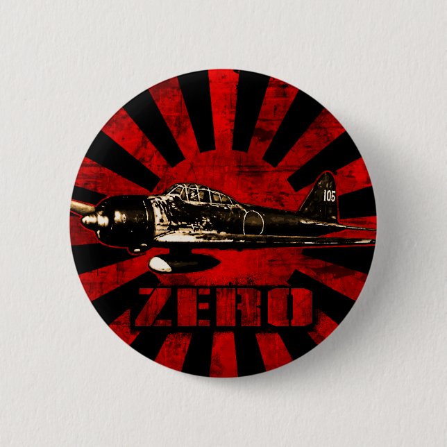 Chapa Redonda De 5 Cm A6M Zero (Anverso)