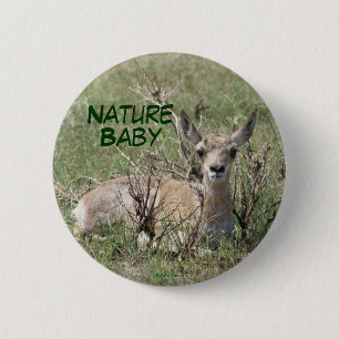 Chapa Redonda De 5 Cm A7 Bebé Pronghorn Antelope