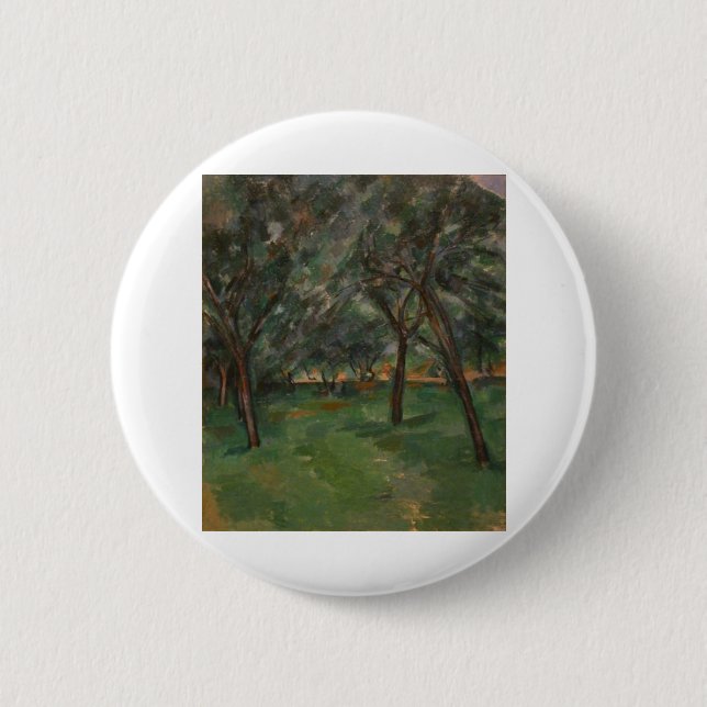Chapa Redonda De 5 Cm A Close - Paul Cezanne - c1890 (Anverso)