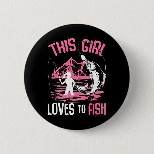 Chapa Redonda De 5 Cm A Este Chica Le Encantan Los Chicas Pesqueros
