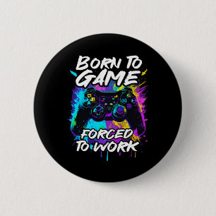 Chapa Redonda De 5 Cm A Juego Forzado A Trabajar - Coloridos Juegos De G