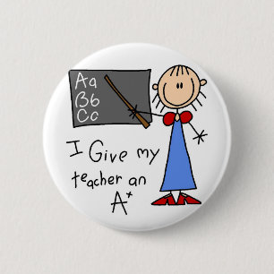 Chapa Redonda De 5 Cm A más las camisetas y los regalos del profesor