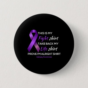 Chapa Redonda De 5 Cm A Medida Que Tees Epilepsy Awareness Esta Es Mi Vi