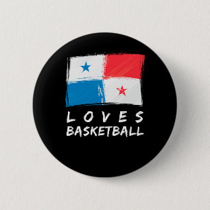 Chapa Redonda De 5 Cm A Panamá le encanta el baloncesto