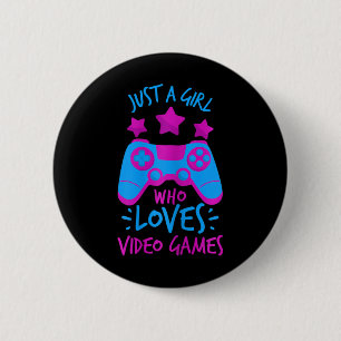 Chapa Redonda De 5 Cm A Quién Le Gusta El Juego De Videojuegos A Los Cam