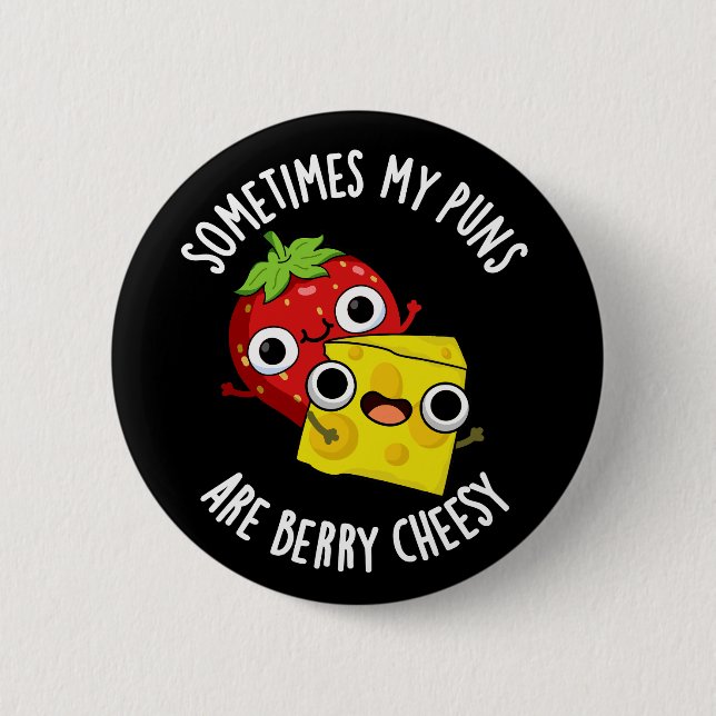 Chapa Redonda De 5 Cm A Veces Mis Puntitos Son Berry Cheesy Dark BG (Anverso)