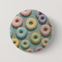 Chapa Redonda De 5 Cm A Whimsical Pastel Donut Dream