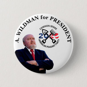 Chapa Redonda De 5 Cm A. Wildman para Presidente 2020