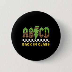 Chapa Redonda De 5 Cm Abcd De Vuelta En Cl Rock De Vuelta A La Escuela N