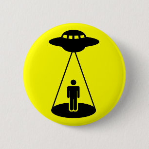 Chapa Redonda De 5 Cm Abducción del UFO