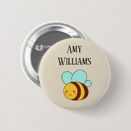 Chapa Redonda De 5 Cm Abeja bumble personalizada linda 