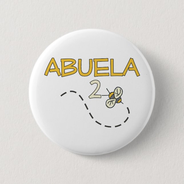 Chapa Redonda De 5 Cm Abeja de Abuela 2 (Anverso)