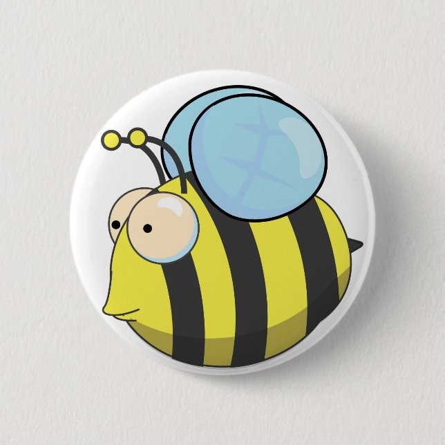 Chapa Redonda De 5 Cm Abeja de burbujas (Anverso)