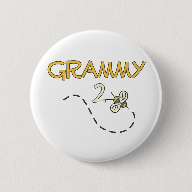 Chapa Redonda De 5 Cm Abeja de Grammy 2 (Anverso)