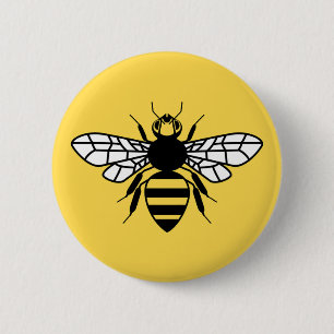 Chapa Redonda De 5 Cm Abeja de Manchester