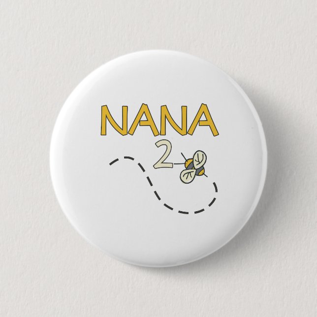 Chapa Redonda De 5 Cm Abeja de Nana 2 (Anverso)