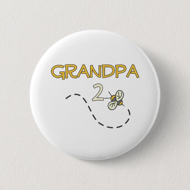 Chapa Redonda De 5 Cm Abeja del abuelo 2 (Anverso)