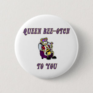 Chapa Redonda De 5 Cm Abeja-otch de la reina