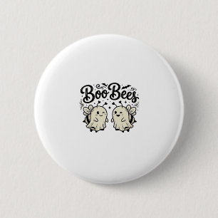 Chapa Redonda De 5 Cm Abejas Fantasmales Diseño Vintage de Halloween_1