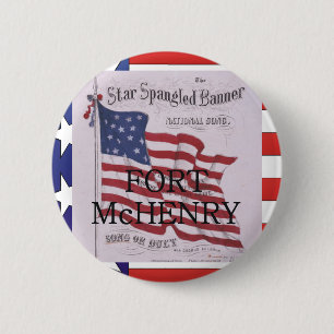 Chapa Redonda De 5 Cm ABH Fort McHenry