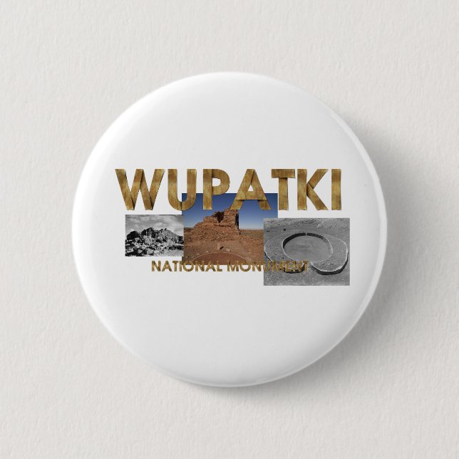 Chapa Redonda De 5 Cm ABH Wupatki NM Buttons (Anverso)