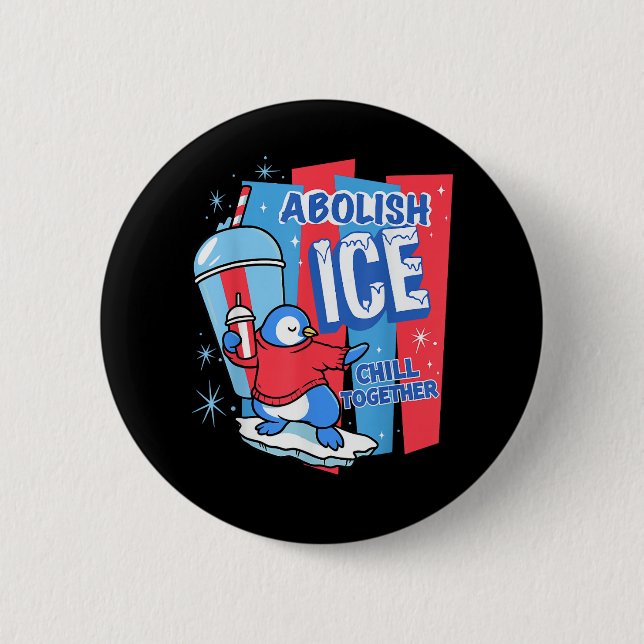 Chapa Redonda De 5 Cm Abolir Hielo (Anverso)