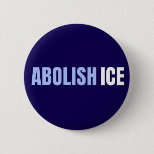 Chapa Redonda De 5 Cm Abolir ICE Política Anti Trump