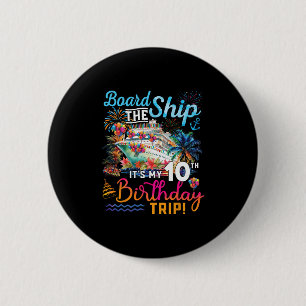 Chapa Redonda De 5 Cm Aborda El Barco Es Mi Viaje De Cumpleaños Número 1