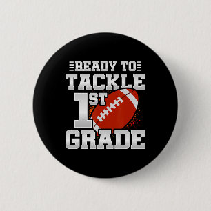 Chapa Redonda De 5 Cm Abordar El Primer Grado - Primer Día De La Escuela