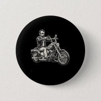 Chapa Redonda De 5 Cm Abraham Abe Lincoln Motocicleta Motociclista Ameri