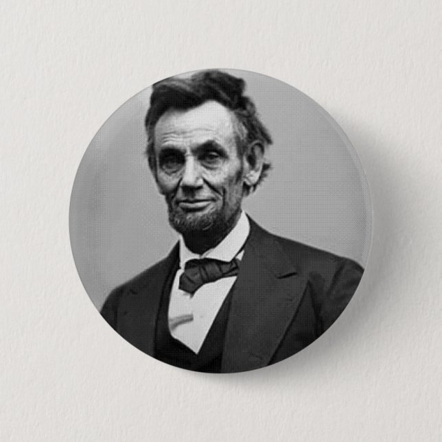 Chapa Redonda De 5 Cm Abraham Lincoln (Anverso)