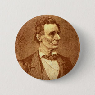 Chapa Redonda De 5 Cm Abraham Lincoln