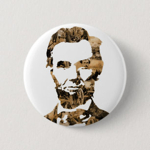 Chapa Redonda De 5 Cm Abraham Lincoln