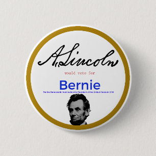 Chapa Redonda De 5 Cm Abraham Lincoln para las chorreadoras de Bernie