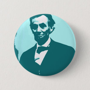 Chapa Redonda De 5 Cm Abraham Lincoln Pop Art
