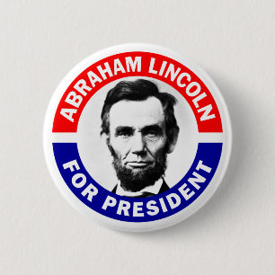 Chapa Redonda De 5 Cm Abraham Lincoln Presidente