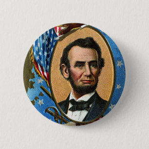 Chapa Redonda De 5 Cm Abraham Lincoln que da la dirección de Gettysburg