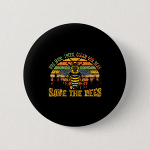 Chapa Redonda De 5 Cm Abraza más árboles limpia mares salva abejas amant