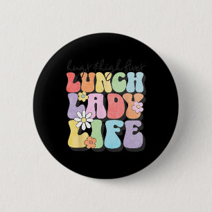 Chapa Redonda De 5 Cm Abrazos Amp; High Fives Lunch Lady Vibes School Ap