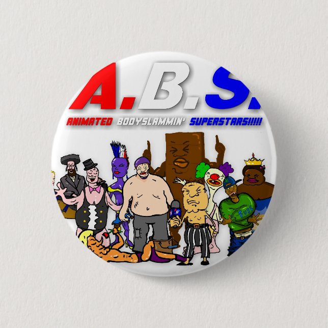 CHAPA REDONDA DE 5 CM ¡ABS QUE LUCHA!!! (Anverso)